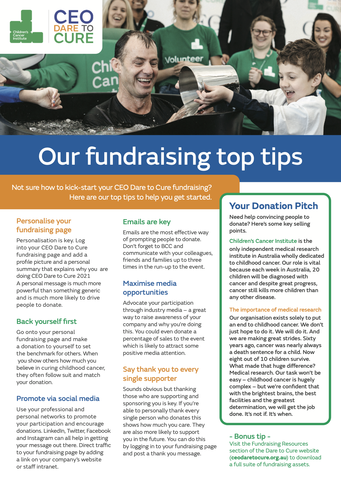 CCIA D2C - Fundraising Top Tips