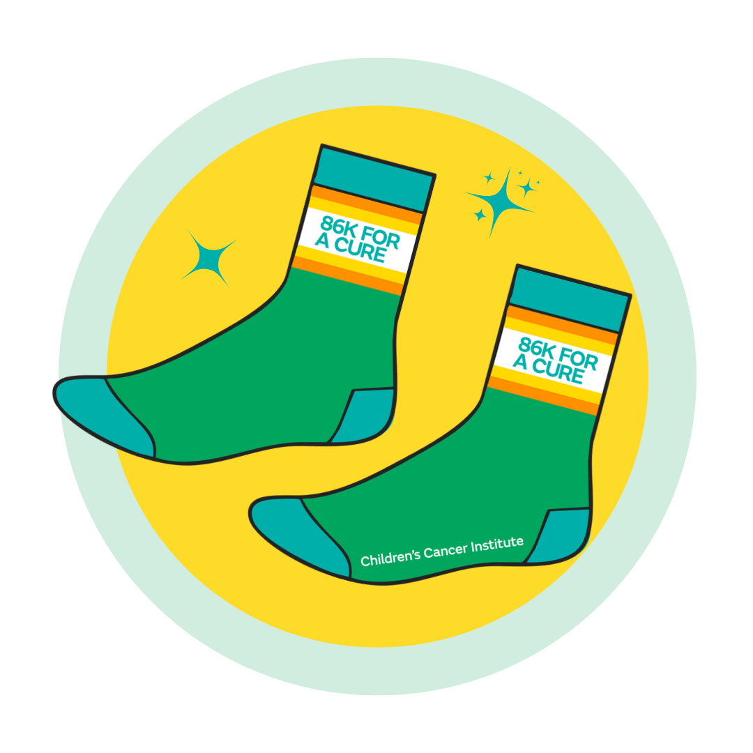 Earn your free socks when you fundraise vital funds for kids with cancer