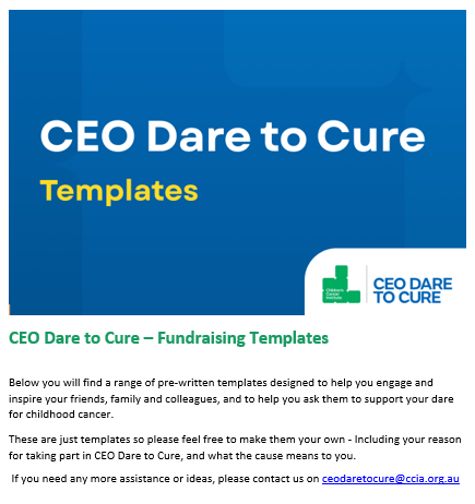 CEO Dare to Cure - Fundraising Templates